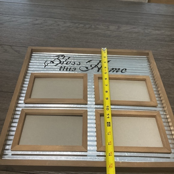 Bless this Home Square 4 Slot 16 Inch wall Picture Frame holder | home Decor - Picture 6 of 11